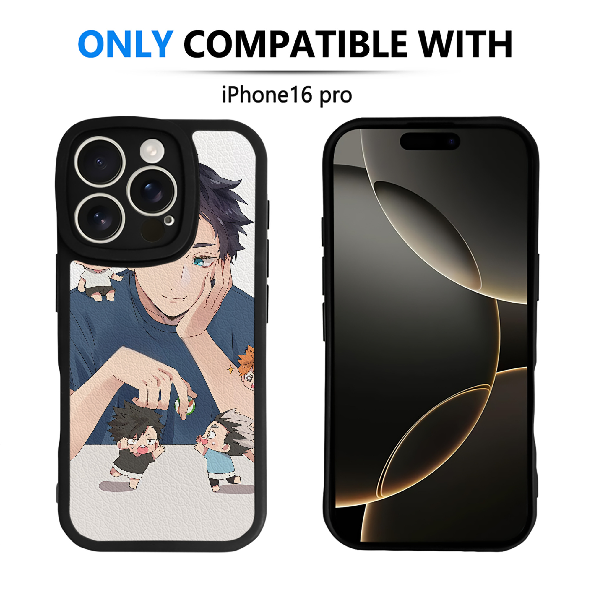 （画像用） ハイキュー!! Haikyu!! 【iPhone 16シリーズ対応】シリコンスマホケース（レザー調） 材質：シリコン